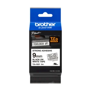 TZeS tape 9mmx8m strong black/white