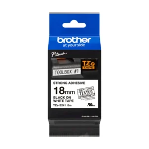 TZeS tape 18mmx8m strong black/white
