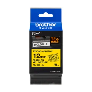 TZeS tape 12mmx8m strong black/yellow