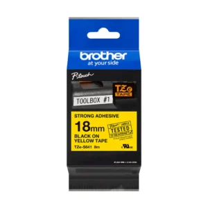 TZeS tape 18mmx8m strong black/yellow