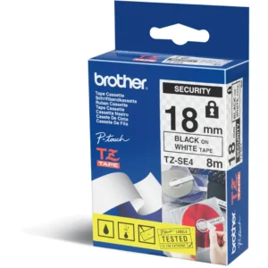TZe tape 18mmx8m safety black/white