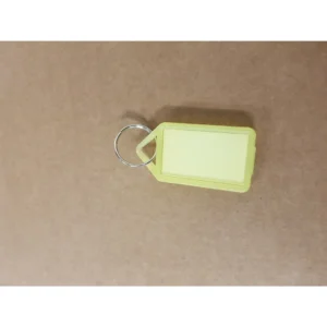 Nyckelbricka No.12 transparent gul