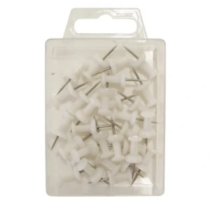 Kartnål Push pin vit (30)