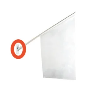 Flaggfäste för entreflagga vit