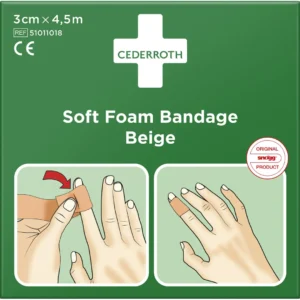 Cederroth Soft Foam Bandage Beige 3 cm x 4,5m