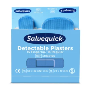Salvequick Blue Detectable fingertip Plaster