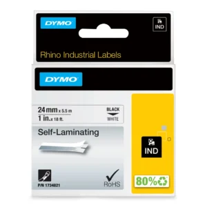 DYMO Rhino Industriell Tejp Självlaminerande 24mm x 5.5m vit