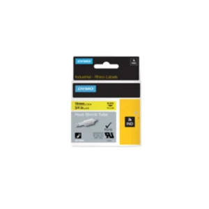 DYMO Rhino Industriell Tejp Krympslang 19mm x 1.5m svart på