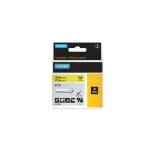 DYMO Rhino Industriell Tejp Färgad Vinyl 12mm x 5.5m svart p