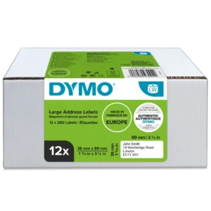 DYMO LabelWriter 36 mm x 89 mm Stora Adressetiketter Vit 12