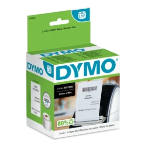 DYMO LabelWriter 57 mm x 91 mm Kvittoetiketter Vit Papper (i