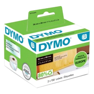 DYMO LabelWriter 36 mm x 89 mm Stora Adressetiketter Transpa