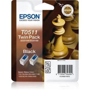 T051 Blk Ink Cartridge (Twin)