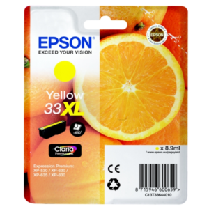 33XL Yellow Claria Premium Ink w/alarm