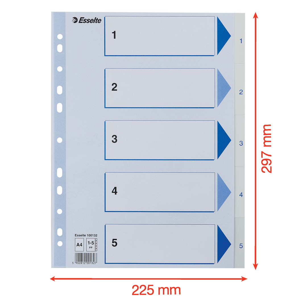 Register Non-Stop A4/1-5 rubrikblad vit - Bild 2
