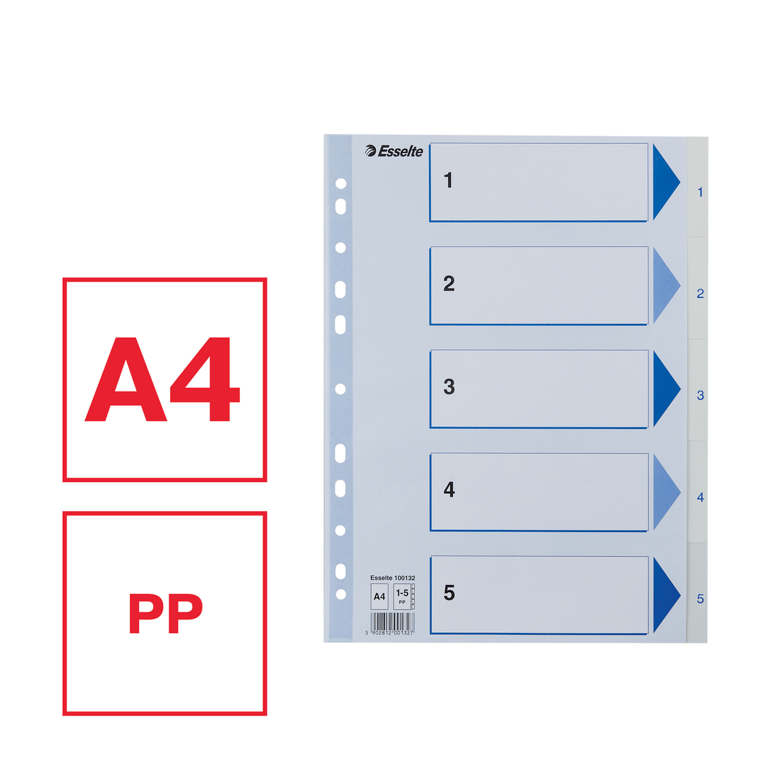 Register Non-Stop A4/1-5 rubrikblad vit - Bild 3
