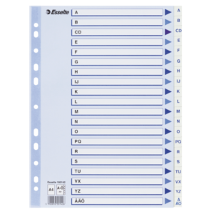 Register Non-Stop A4/A-Ö rubrikblad vit
