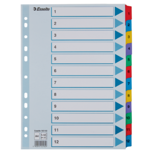Register Mylar A4/1-12 multifärgat
