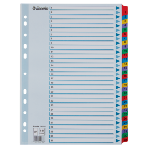 Register Mylar A4/1-31 multifärgat