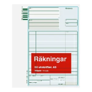 Blankett räkning A5 50