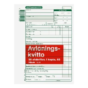 Blankett avlöningskvitto A5 2X50