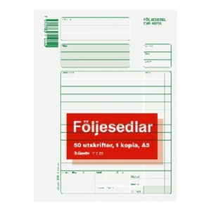 Blankett följesedel A5 2x50