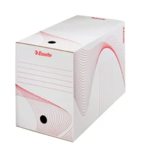 Arkivbox 200 mm vit/röd