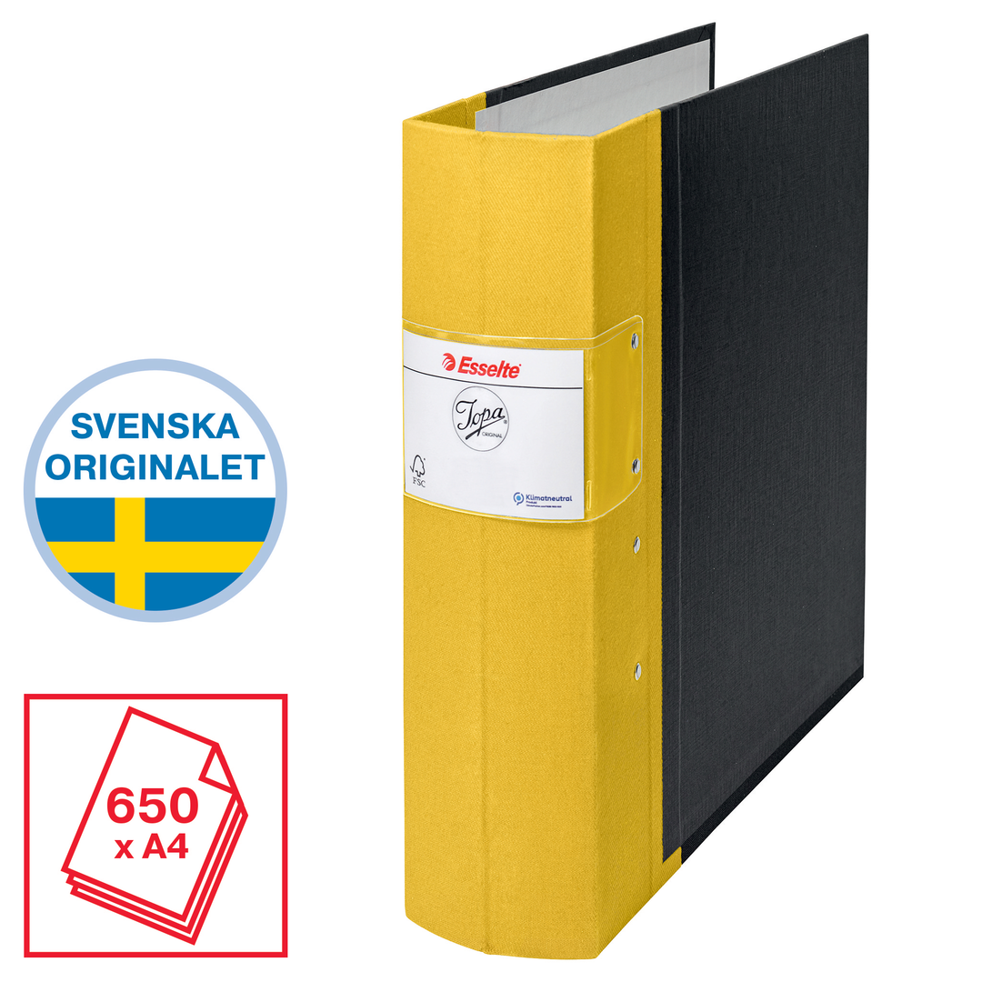 Träryggspärm Jopa A4/80 gul - Bild 3