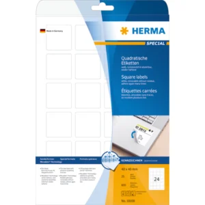 Herma etikett avtagbar 40x40 (600)