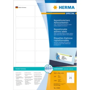 Herma etikett avtagbar 63,5x38,1 (2100)