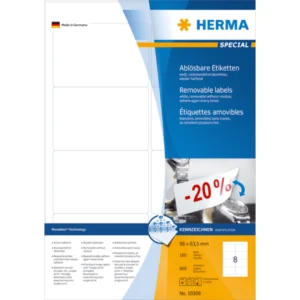 Herma etikett avtagbar 96x63,5 (800)