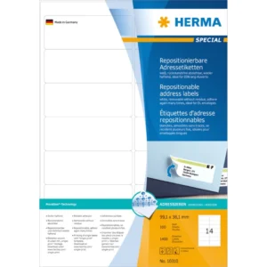 Herma etikett avtagbar 99,1x38,1 (1400)