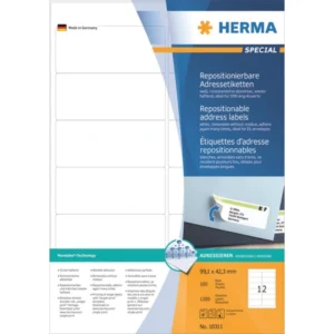 Herma etikett avtagbar 99,1x42,3 (1200)