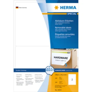 Herma etikett avtagbar 199,3x143,5 (200)
