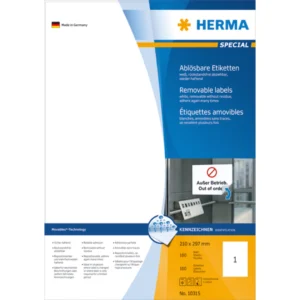 Herma etikett avtagbar 210x297 (100)
