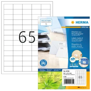 Herma etikett recycled 38,1x21,2 vit (5200)