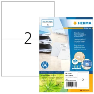 Herma etikett recycled 210x148 vit (160)