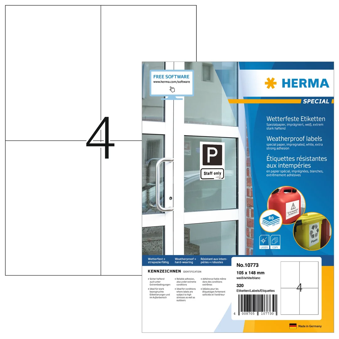Herma etikett extra vädertålig 105x148 (320)