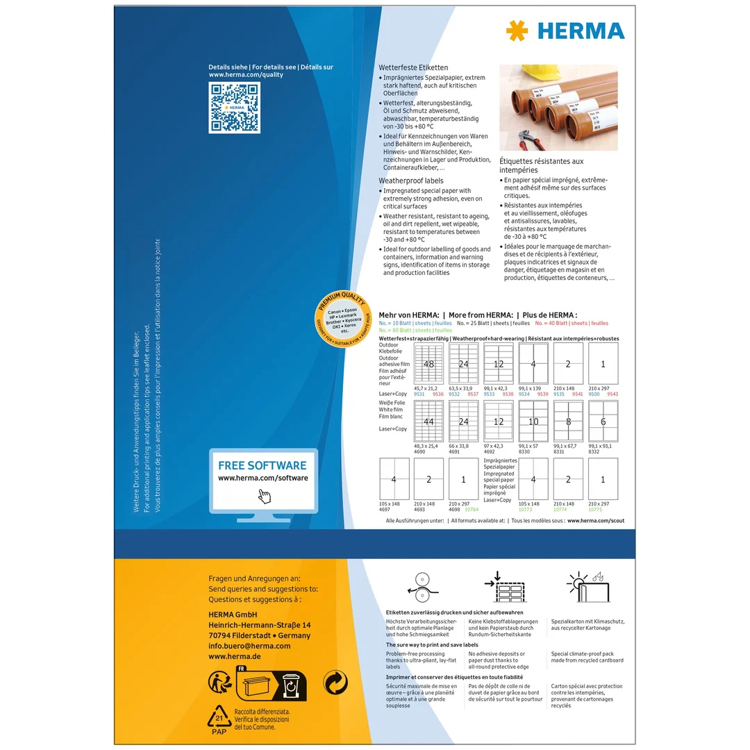 Herma etikett extra vädertålig 105x148 (320) - Bild 2