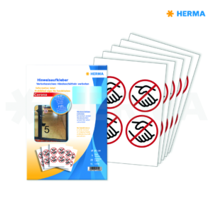 Herma etikett ''Inga handskakingar'' ø10 (20)