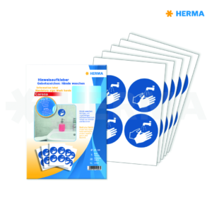 Herma etikett ''Tvätta händerna'' ø10 (20)