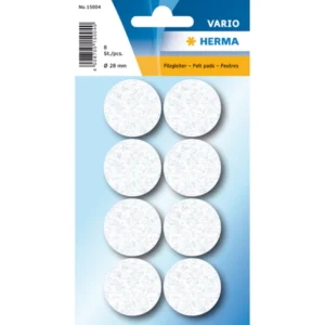 Herma Home filtfötter ø28 vit (8)