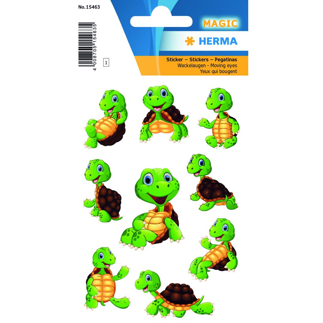 Herma stickers Magic little turtle moving eye (1)