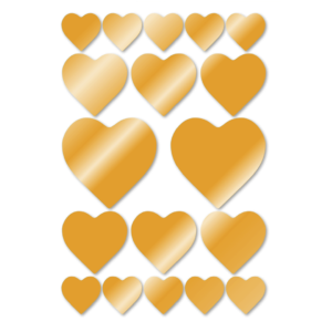 Herma stickers Decor Valentine's Day hjärtan guld (2)