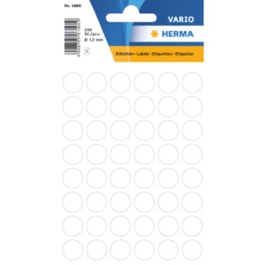 Herma etikett manuelll ø13 vit (240)