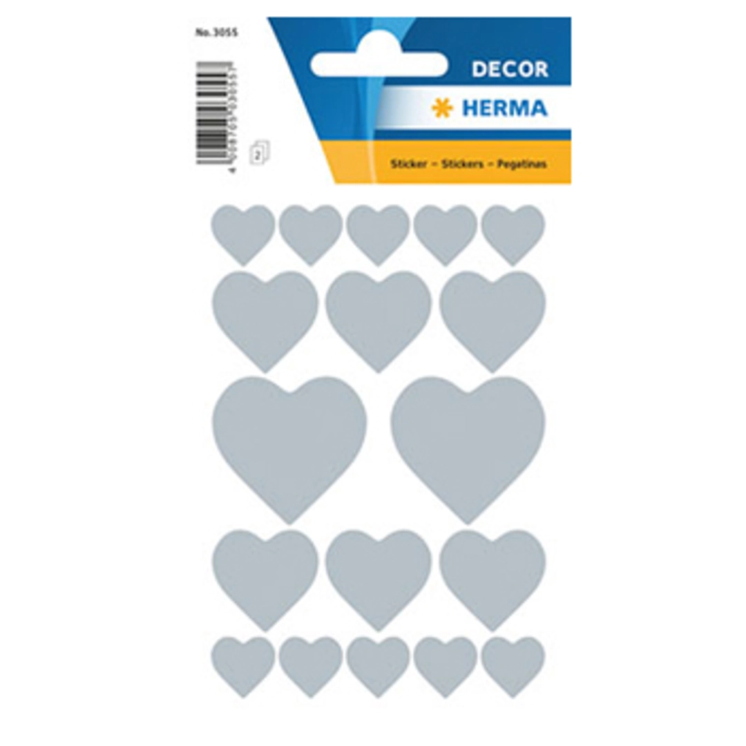Herma stickers Decor hjärtan silver (2)