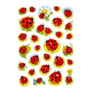Herma stickers Decor nyckelpiga/blommor (3)