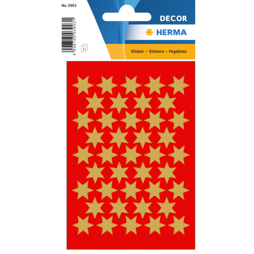 Herma stickers Decor stjärna ø14 guld (3)