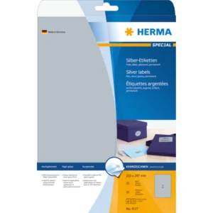 Herma etikett film 210x297 silver glossy (25)