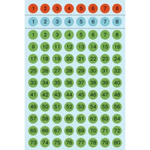 Herma etikett siffror 1-160 ø8 svart/ass